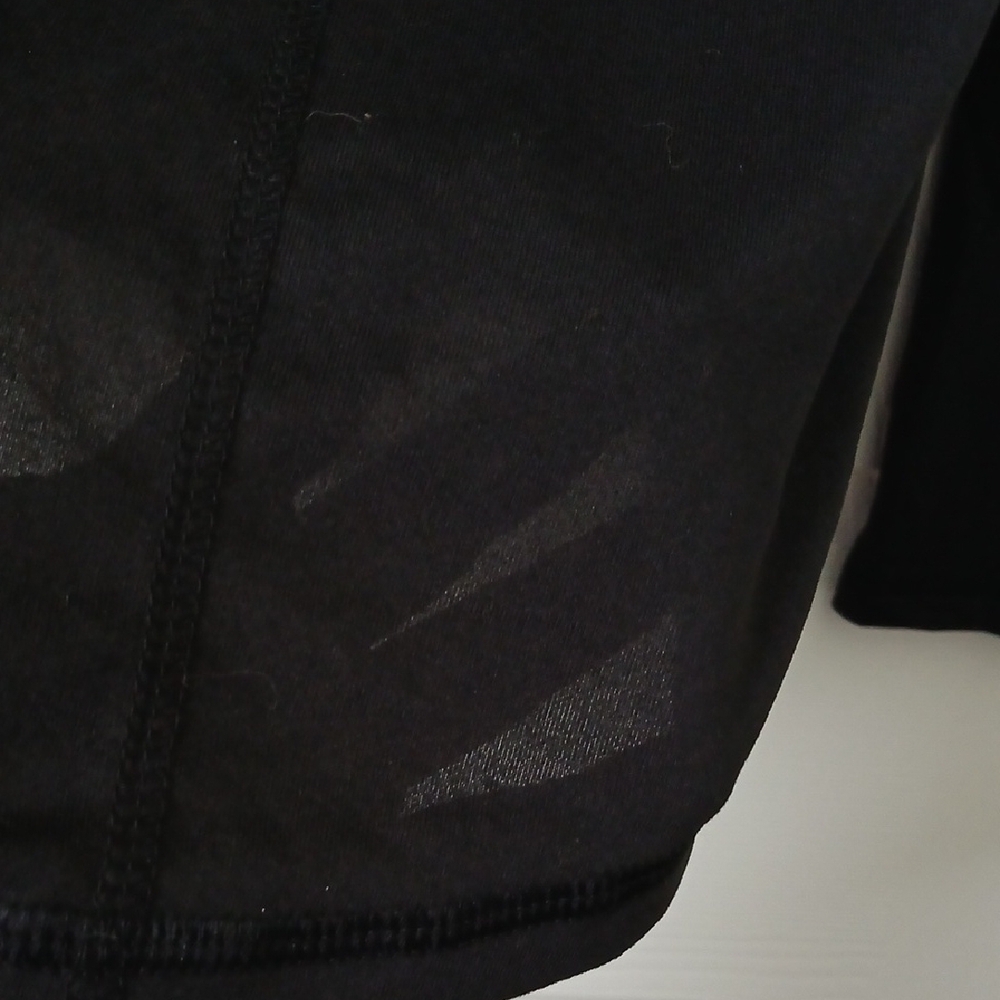 Danskin Semi-Fitted Black Long Sleeve Top With Thumb Holes Size S - Picture 11 of 11
